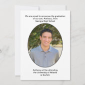 Moderne Script Afstudeerfoto Aankondiging (Achterkant)