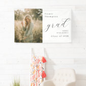 Moderne Script Afstudeerfoto Spandoek (Insitu)
