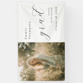 Moderne Script Afstudeerfoto Spandoek (Verticaal)
