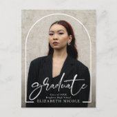 Moderne Script Afstuderen Photo Arch Afstudeerfees Briefkaart (Voorkant)