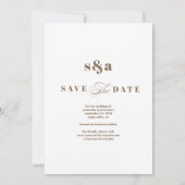 Moderne Script Arch Hemelse Maan 3 Foto Elegant Save The Date (Achterkant)
