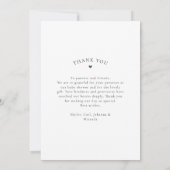 Moderne Script Baby 4 Foto Collage Bedankkaart (Achterkant)