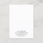 Moderne Script Black White Jewelry Earring Display Visitekaartje (Achterkant)