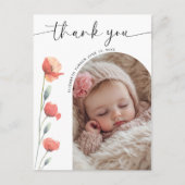 Moderne Script Boog Frame Bloemig Briefkaart (Voorkant)