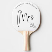 Moderne Script Bruidsbruiloft Miss naar Mrs Tafeltennisbatje (Voorkant)