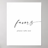 Moderne script bruidsgeschenken bord poster (Voorkant)