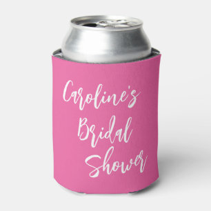 Moderne Script Bruiloft Feest Custom Hot Pink Blikjeskoeler
