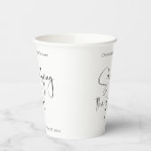 Moderne Script Bruiloft Feest - Ze Knoop De Knoop Papieren Bekers (Links)