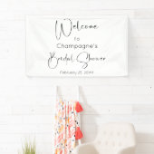 Moderne Script Bruiloft Feestelijke Begroeting Spandoek (Insitu)