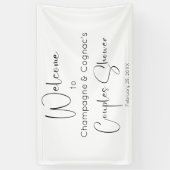 Moderne Script Bruiloft Welkom Spandoek (Verticaal)