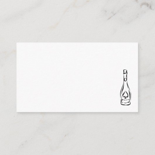 Moderne Script Bruiloftsshower Stock de Bar Tombol Informatiekaartje (Achterkant)