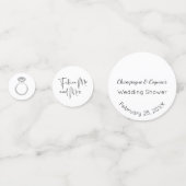 Moderne Script Bruiloftsshowers Confetti (Voorkanten)