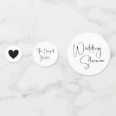 Moderne Script Bruiloftsshowers Confetti (Achterkanten)