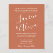 Moderne Script Budget Foto Wedding Invitation (Voorkant)