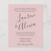 Moderne Script Budget Foto Wedding Invitation (Voorkant)