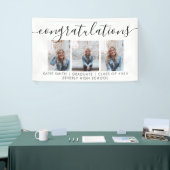 Moderne Script Calligraphy 3 Photo Afstuderen Spandoek (Beurs)