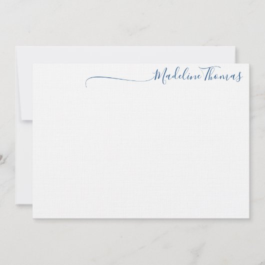 Moderne Script Calligraphy name note card Notitiekaartje (Voorkant)