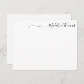 Moderne Script Calligraphy name note card Notitiekaartje (Voorkant / Achterkant)