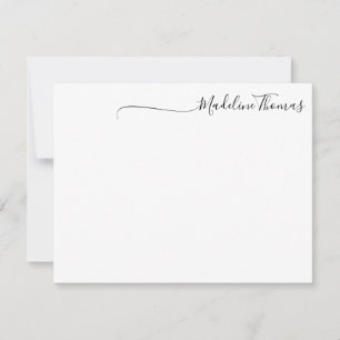 Moderne Script Calligraphy name note card Notitiekaartje