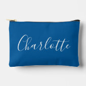 Moderne Script Calligraphy Name Simple Bright Blue Etui (Voorkant)