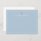 Moderne Script Calligraphy Roos Gold Heart Notitiekaartje (Voorkant / Achterkant)