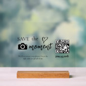 Moderne Script Capture The Love QR-codeweergave Acryl Bord (Neutraal)