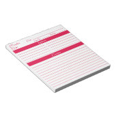 Moderne Script Cherry Red persoonlijke recepten Notitieblok (Schuin)