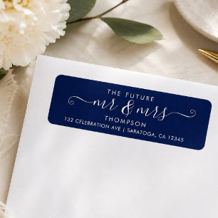 Moderne Script Chic Toekomstige MENEER en MEVROUW  Etiket