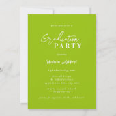 Moderne Script Citrus Photo Graduation Party Kaart (Achterkant)