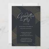 Moderne Script Concentric Arches Graduation Party Kaart (Voorkant)