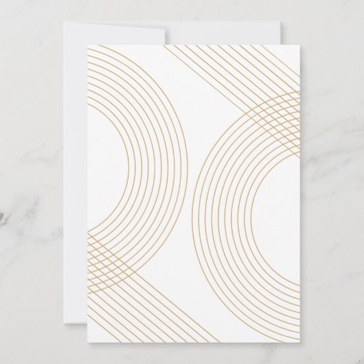 Moderne Script Concentric Arches Graduation Party Kaart (Achterkant)