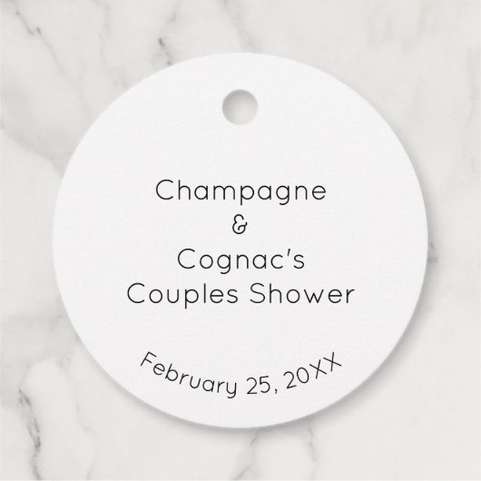 Moderne Script Couples Shower Bedankjes Labels (Achterkant)