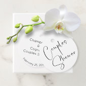 Moderne Script Couples Shower Bedankjes Labels