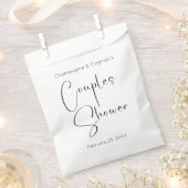 Moderne Script Couples Shower Bedankzakje (Geknipt)