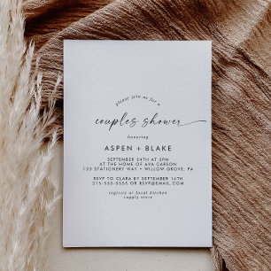Moderne Script Couples Shower Kaart