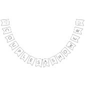 Moderne Script Couples Shower Vlaggetjes (Alle)