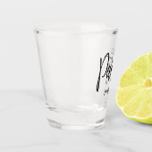 Moderne Script De Party Bachelorette Bruidsmeisje Shot Glas (Links)