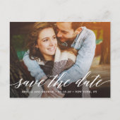 Moderne script EDITABLE COLOR Save the Date Briefkaart (Voorkant)