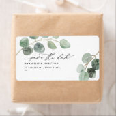 Moderne script elegant  niet-fotoeucalyptus etiket (Insitu)