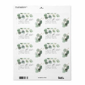 Moderne script elegant  niet-fotoeucalyptus etiket (Full Sheet)