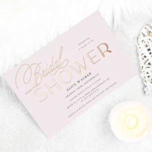 moderne script elegante bruiloft feest folie uitno uitnodiging