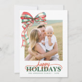 Moderne Script Elegante Kerstkaart (Voorkant)