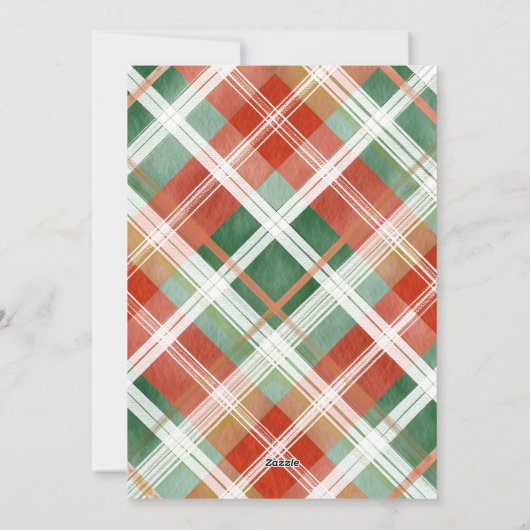 Moderne Script Elegante Kerstkaart (Achterkant)