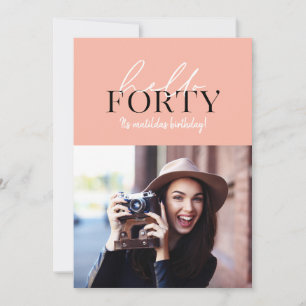Moderne script en geometrische 40e verjaardagfoto
