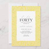 Moderne script en geometrische 40e verjaardagfoto (Achterkant)