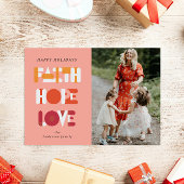 Moderne Script Faith Holiday fotokaart Feestdagenkaart