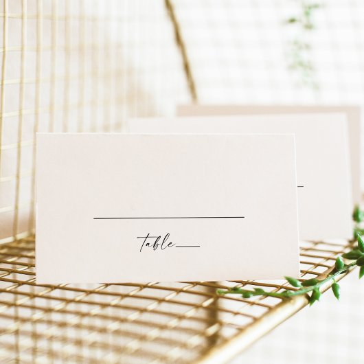 Moderne Script Flat Wedding Place Card Plaatskaartje