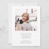 Moderne Script Foto Afgestudeerde Aankondiging (Achterkant)