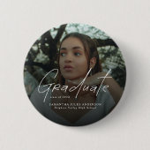 Moderne Script Foto Afgestudeerde Ronde Button 5,7 Cm (Voorkant)
