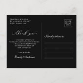 Moderne Script Foto Afstudeer Dank Je Briefkaart (Achterkant)